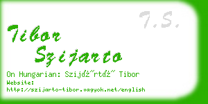 tibor szijarto business card